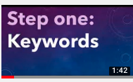 Video link to From question to keywords: Beginning Academic Research by Lloyd Sealy Library from John Jay College of CJ 1:41